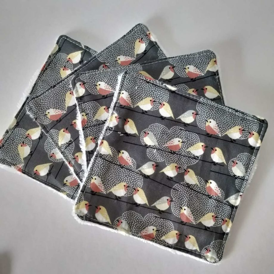 Lingettes lavables "oiseaux"