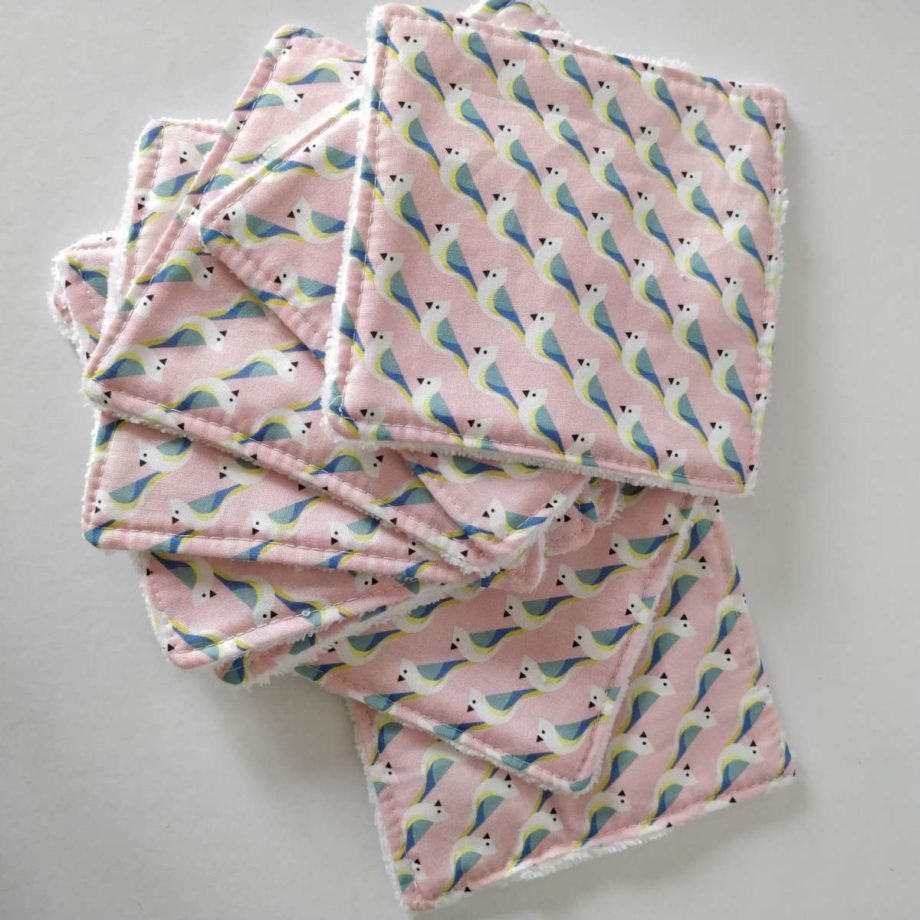 Lingettes lavables "oiseaux"