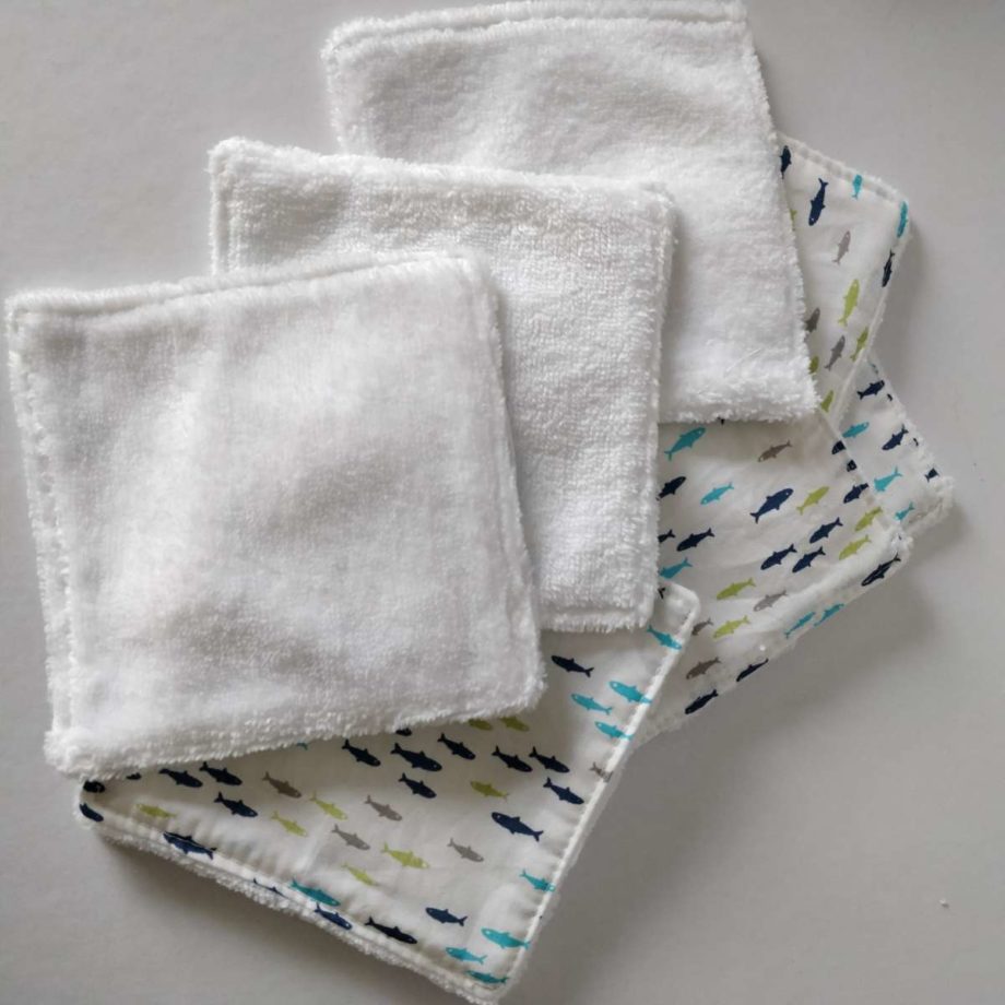 Lingettes lavables "poissons"