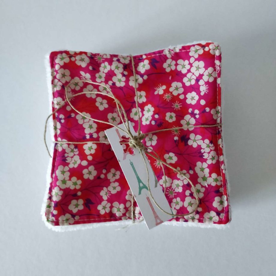 Lingettes lavables motif liberty