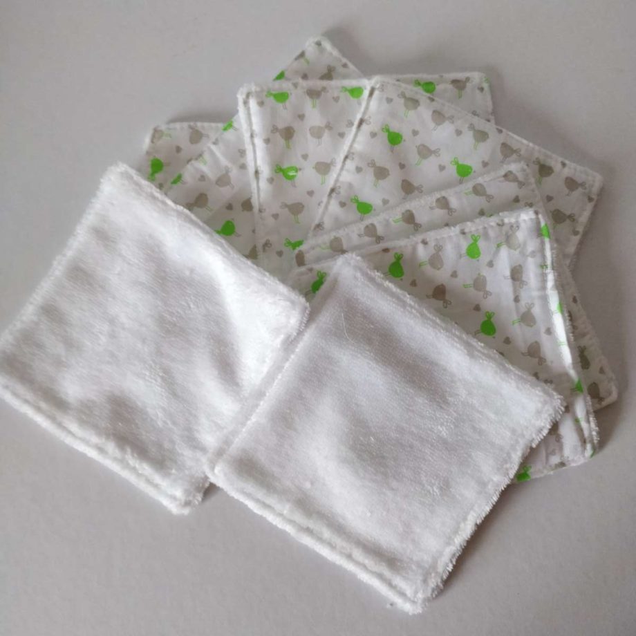 Lingettes lavables "oiseaux"