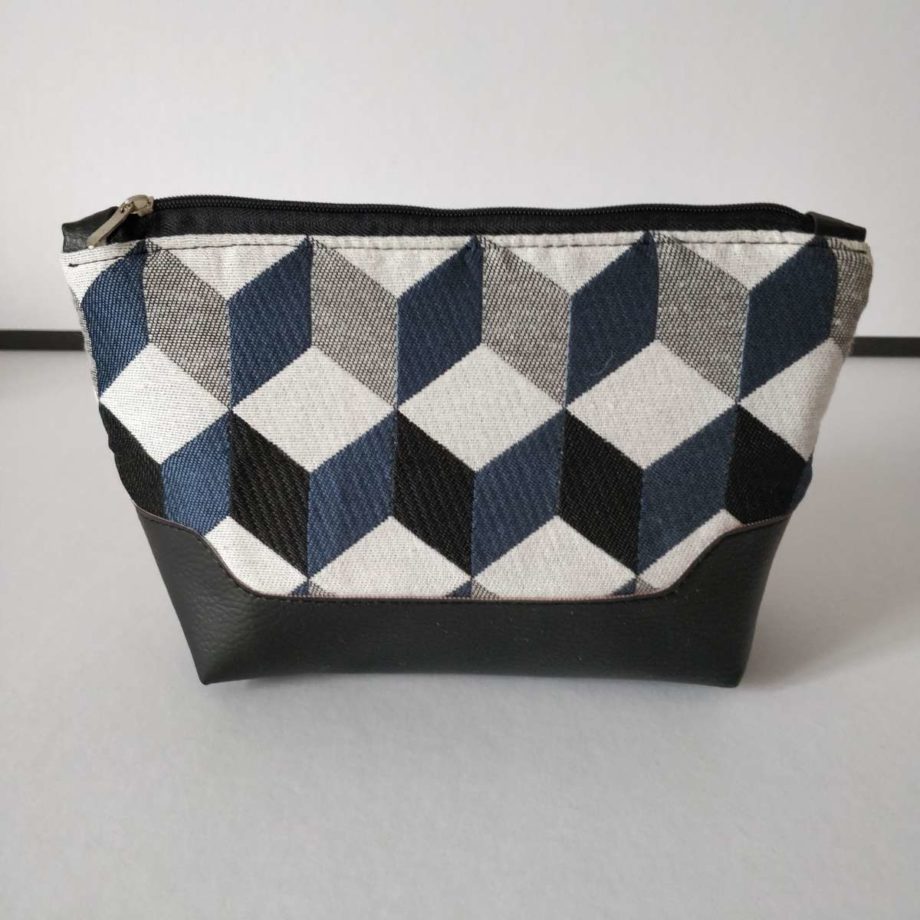 Pochette à maquillage - imprimé cubes