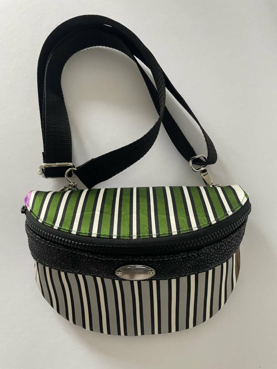 Sac banane - Tissu Designer Guild & cuir texturé