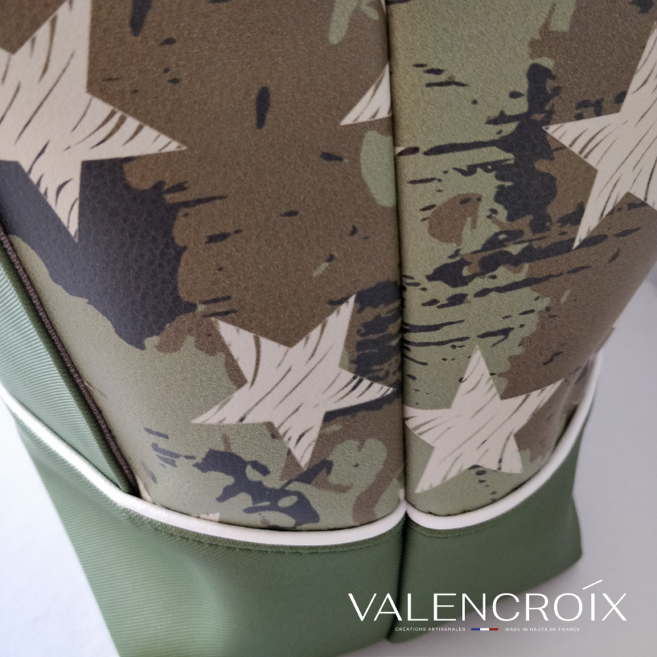 Sac de sport ou de voyage imprimé camouflage/vert - Valencroix