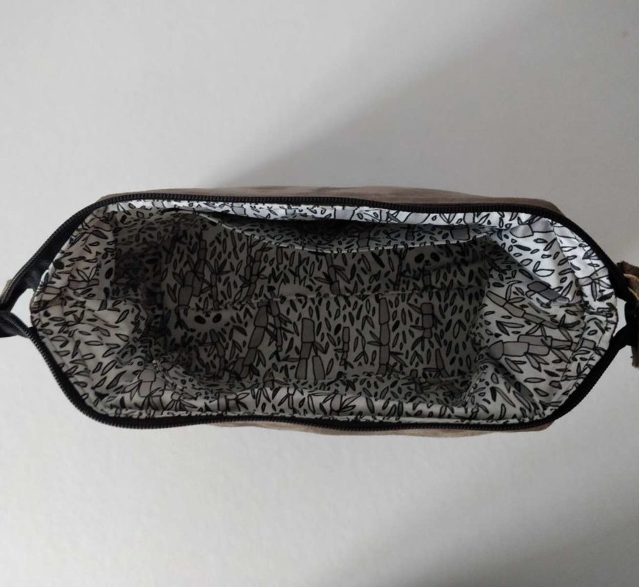 Pochette trousse avec armature - taupe