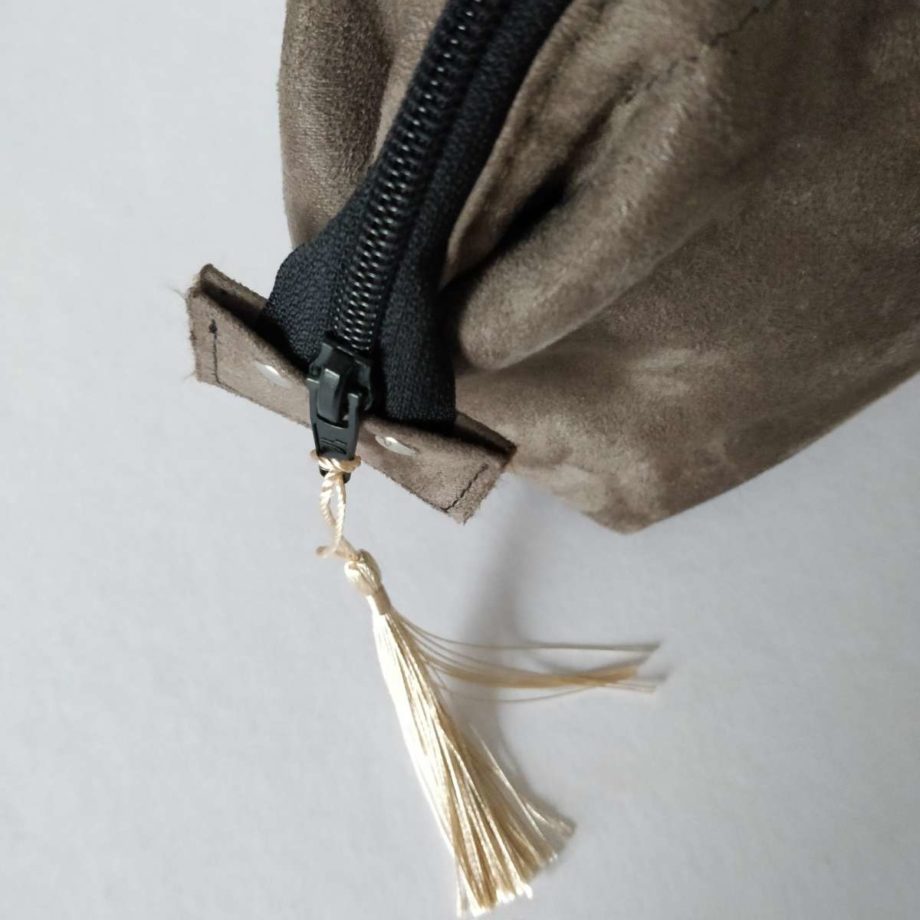 Pochette trousse avec armature - taupe