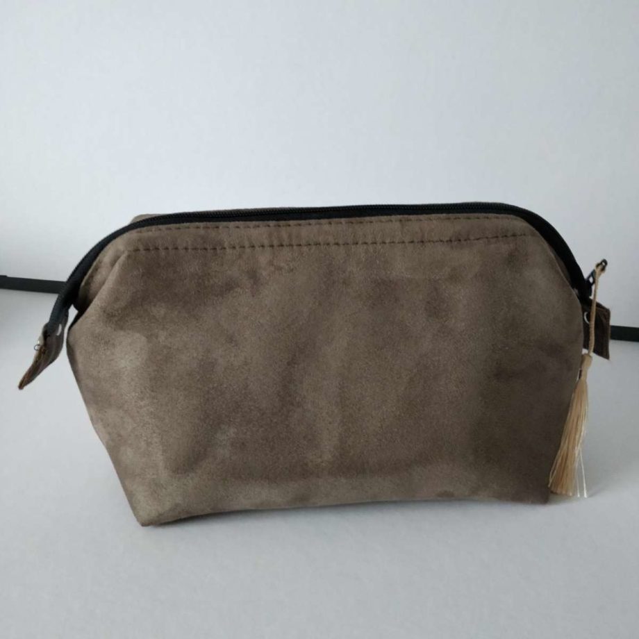 Pochette trousse avec armature - taupe