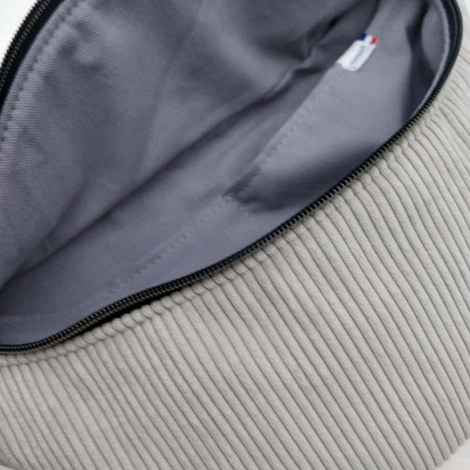 Sac banane OVER SIZE BANANA blanc/gris