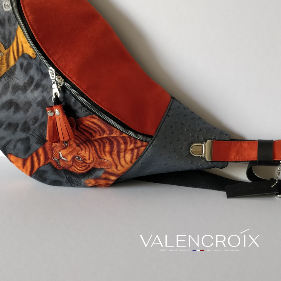 Sac banane XXL tissu designer Clarke & Clarke - Valencroix