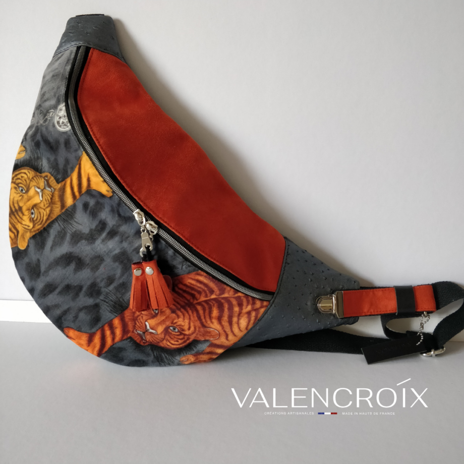 Sac banane XXL tissu designer Clarke & Clarke - Valencroix