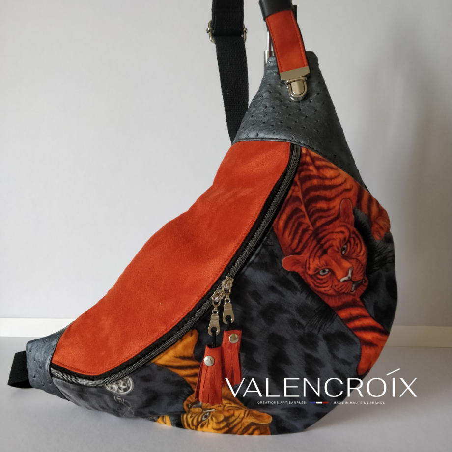 Sac banane XXL tissu designer Clarke & Clarke - Valencroix