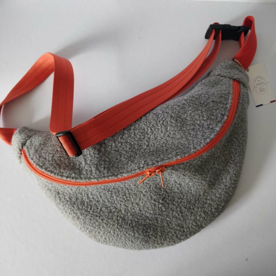 Sac banane bouclettes/gris - Valencroix