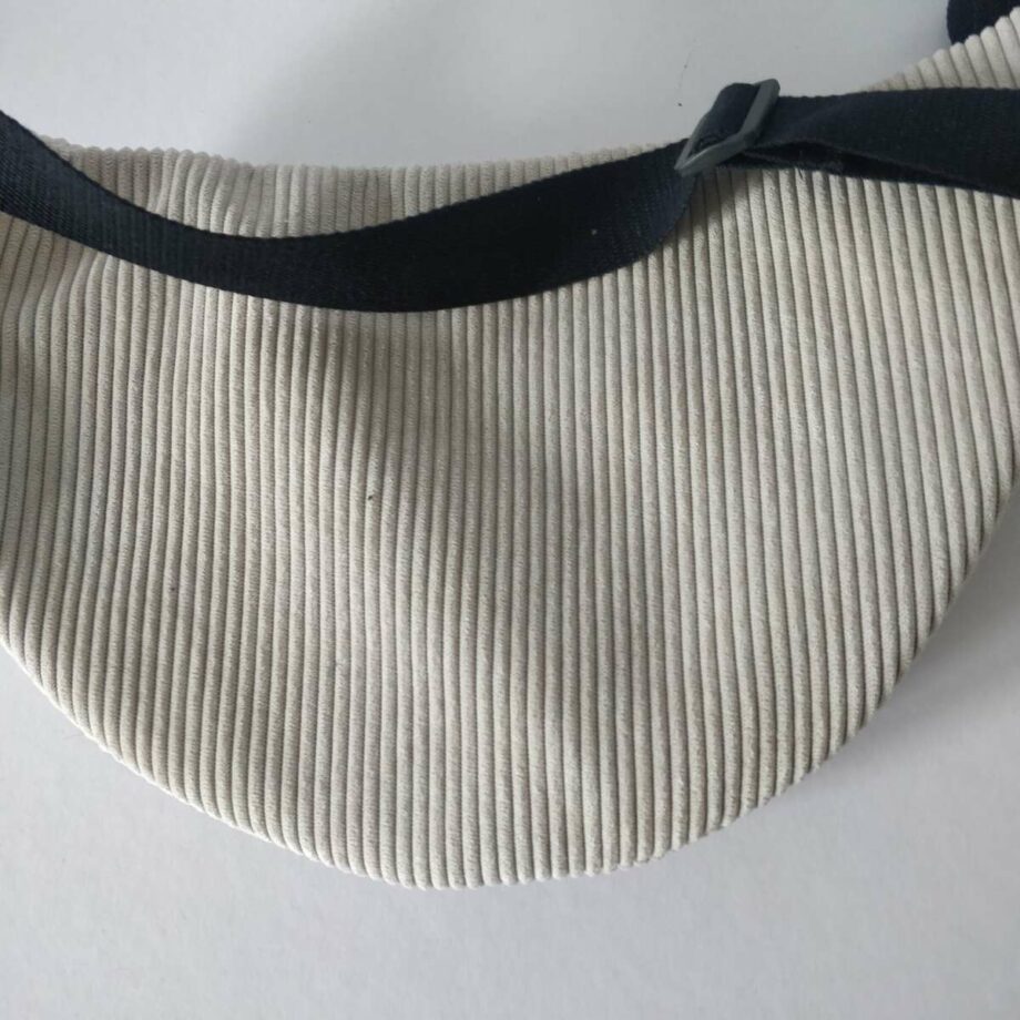 Sac banane XL velours écru - Valencroix