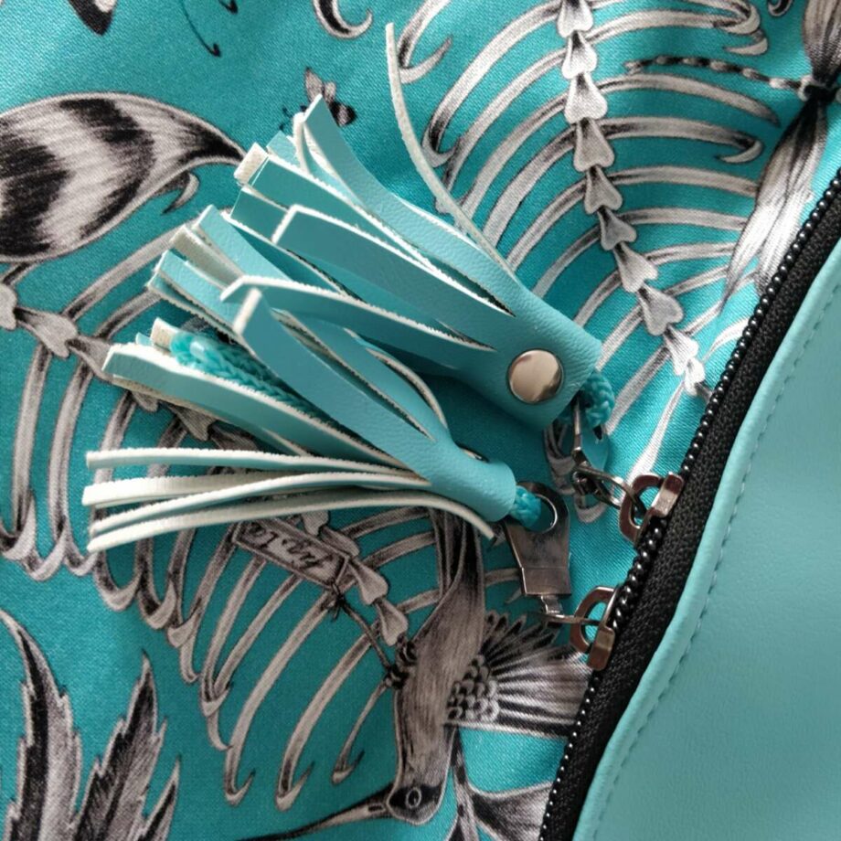 Sac banane XXL tissu designer Clarke & Clarke-bleu- Valencroix