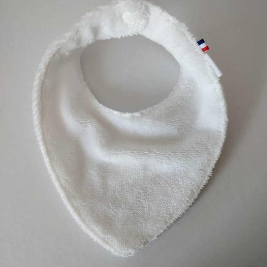 Bavoir bandana - double gaze bleu canard