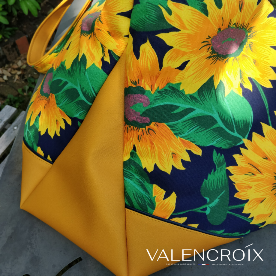 Grand sac California - Fleurs tournesol