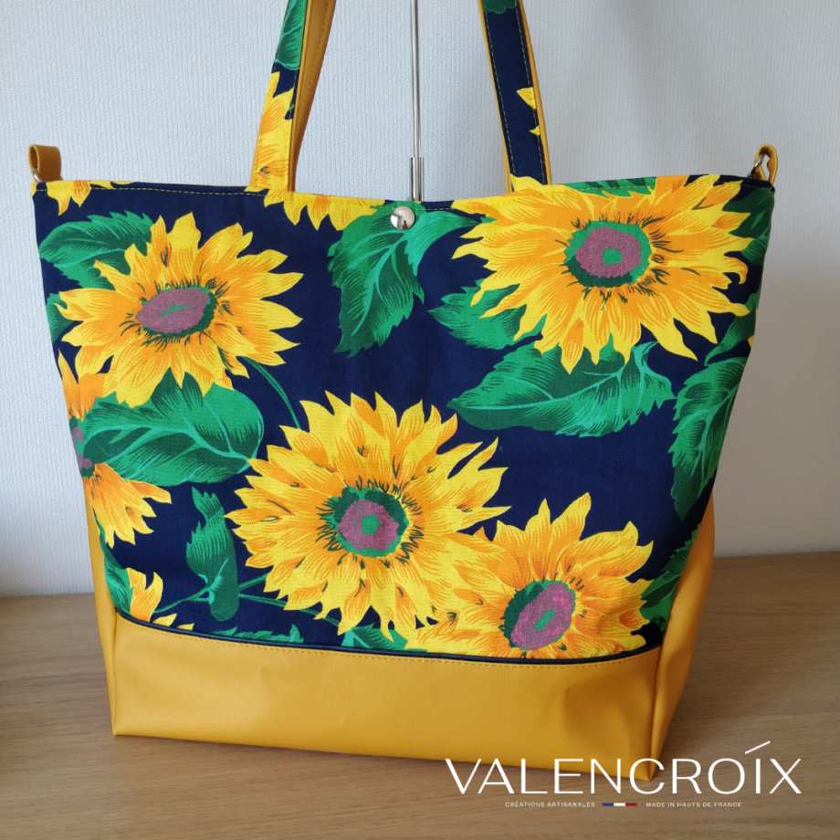 Grand sac California - Fleurs tournesol
