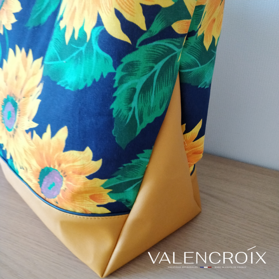 Grand sac California - Fleurs tournesol