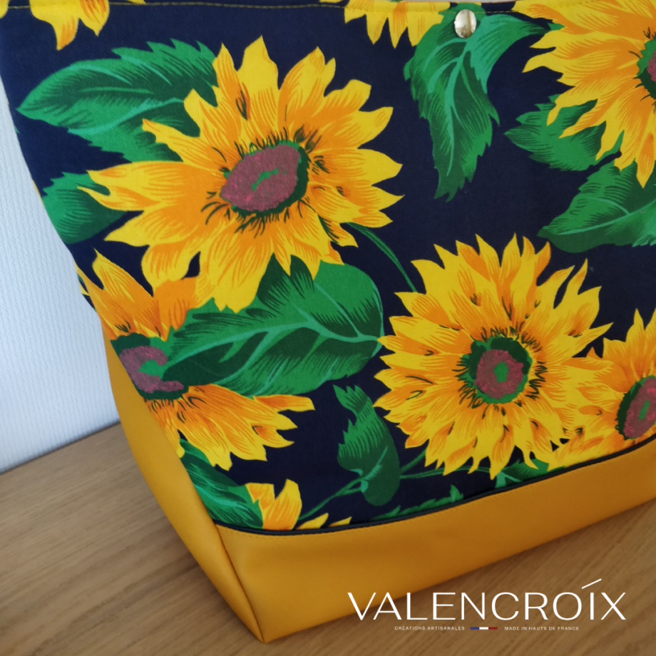 Grand sac California - Fleurs tournesol