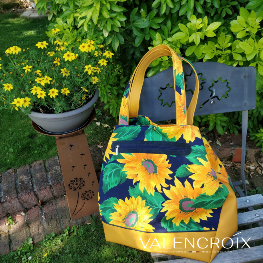 Grand sac California - Fleurs tournesol