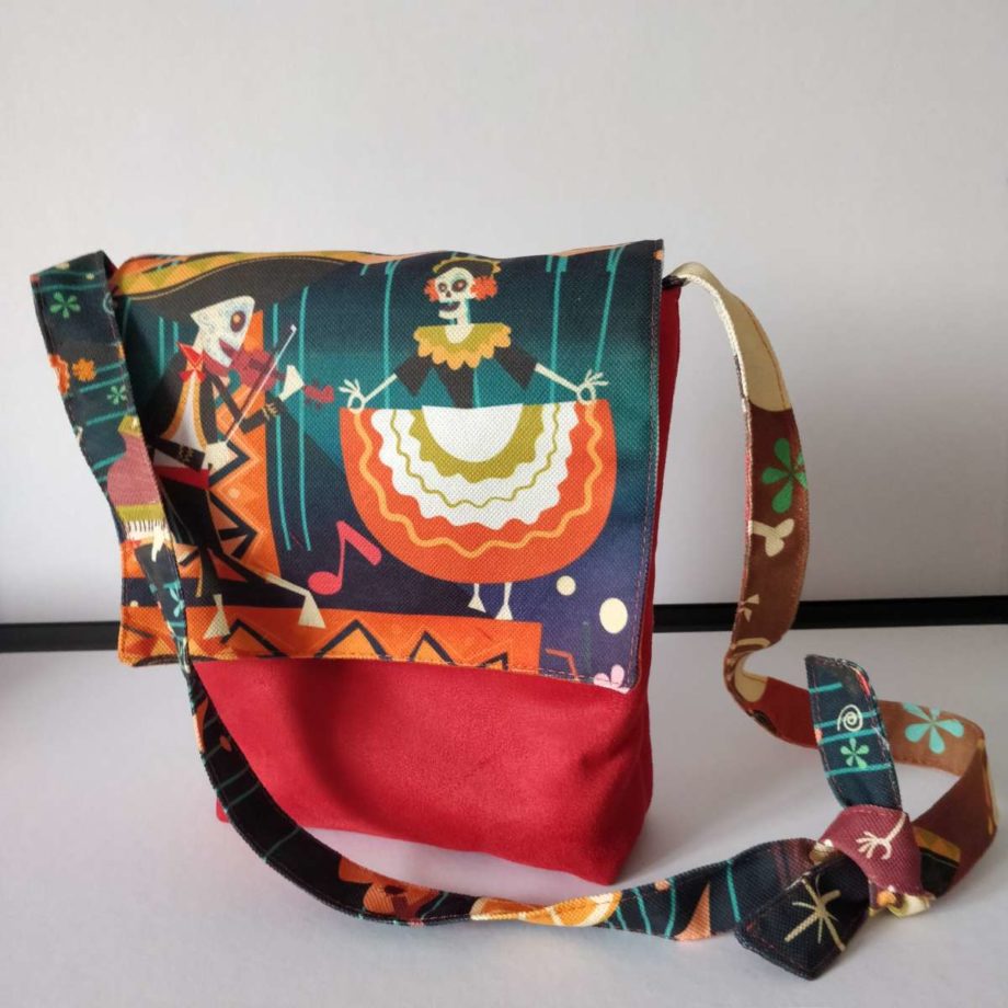 Sac besace fantaisie - squelettes