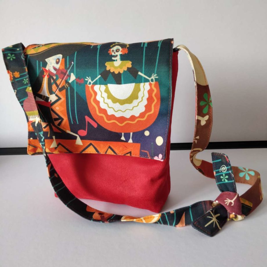 Sac besace fantaisie - squelettes