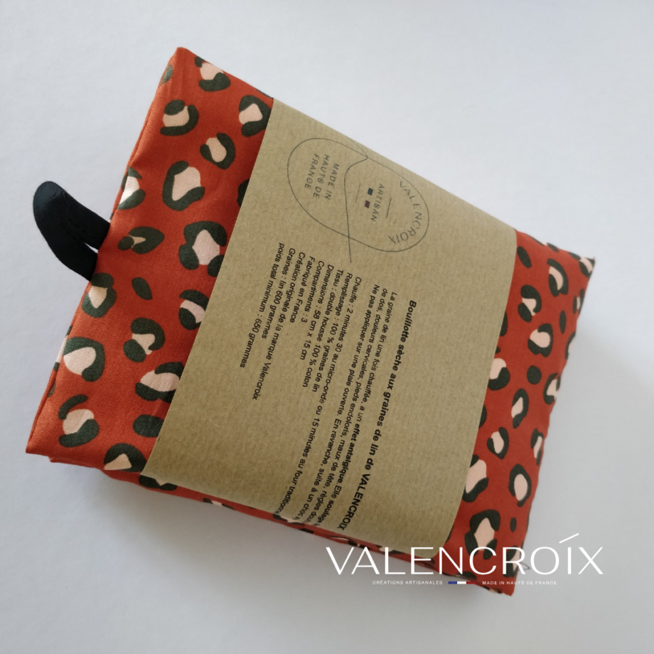 Bouillotte sèche en coton - léopard - Valencroix