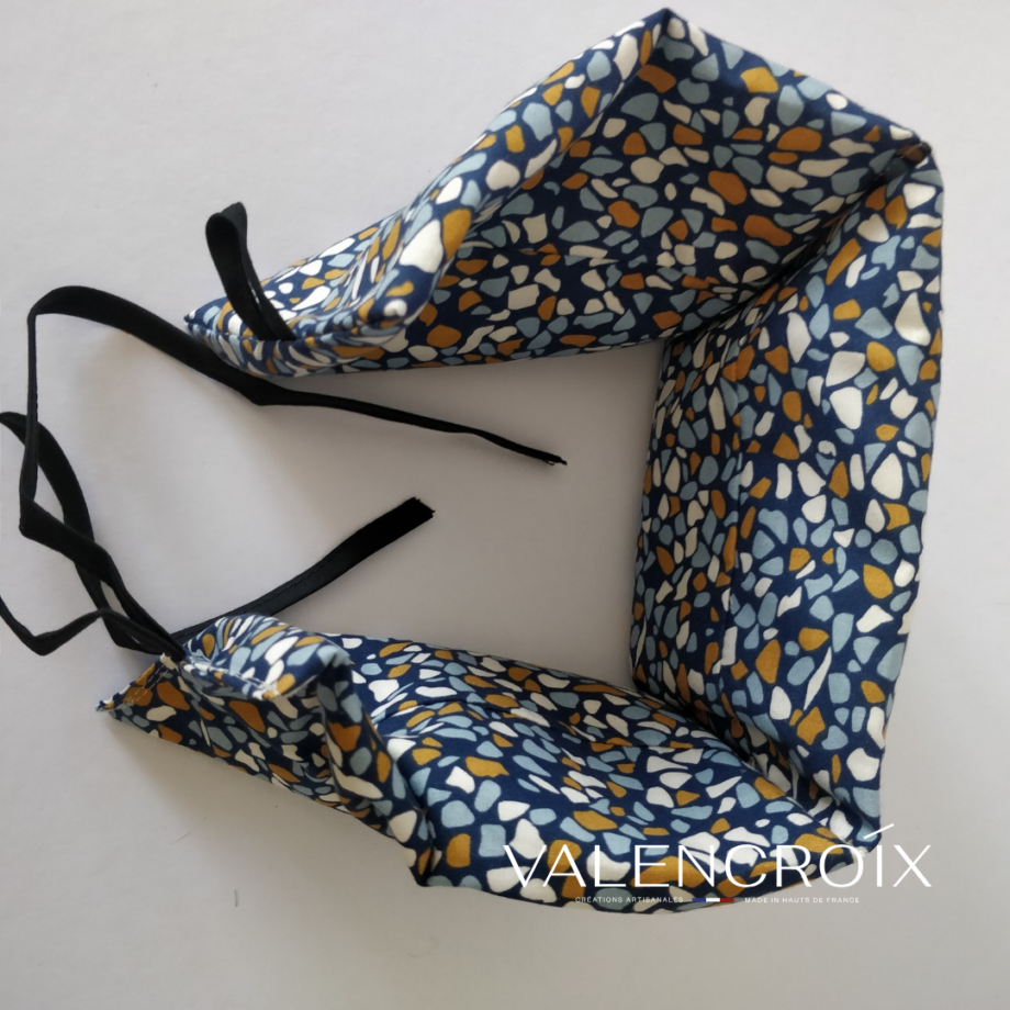 Bouillotte sèche en coton - marine galets- Valencroix