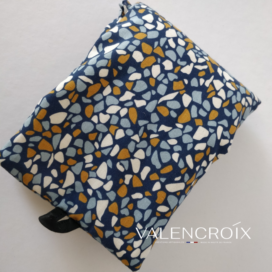 Bouillotte sèche en coton - marine galets- Valencroix