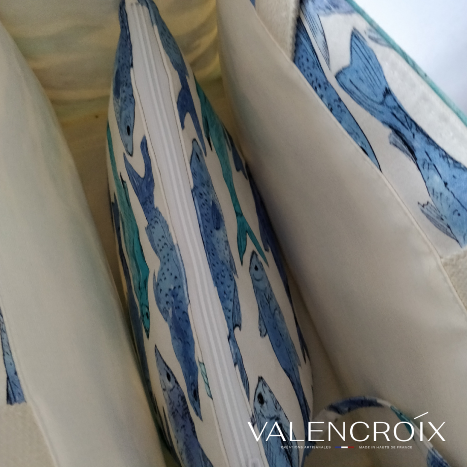 Cabas motif poissons - Valencroix