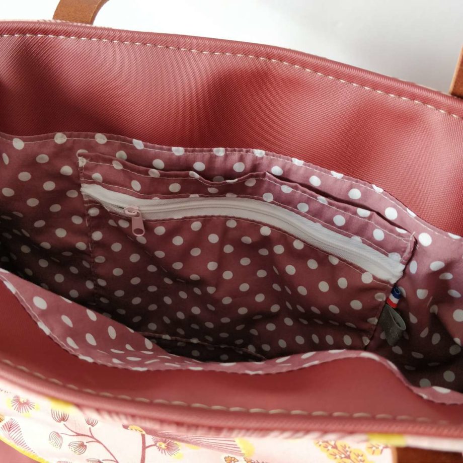 Sac cabas - velours Thévenon rose