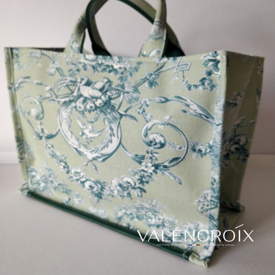 Sac cabas Ludivine vert d'eau - Valencroix