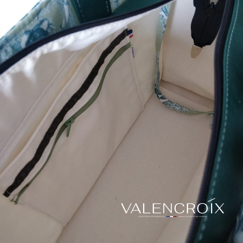Sac cabas Ludivine vert d'eau - Valencroix