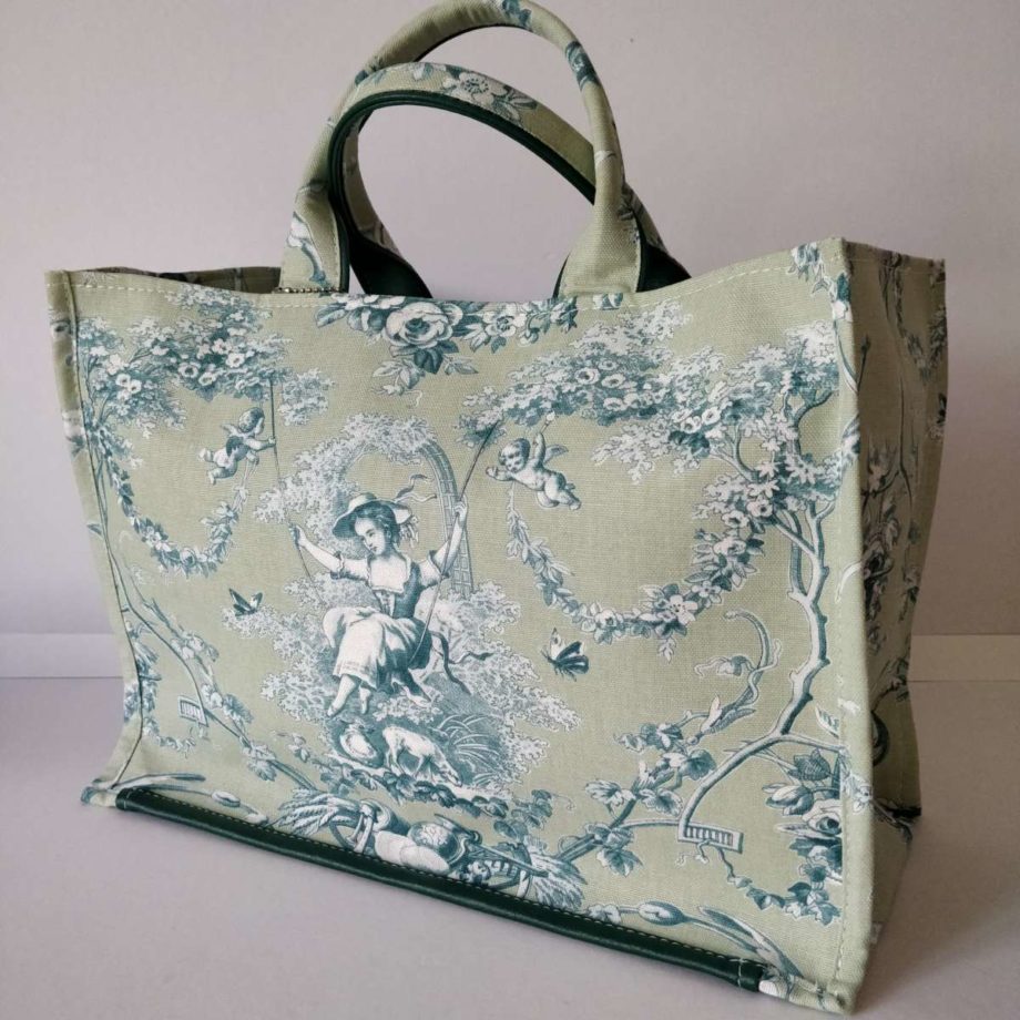 Sac cabas Ludivine vert d'eau - Valencroix