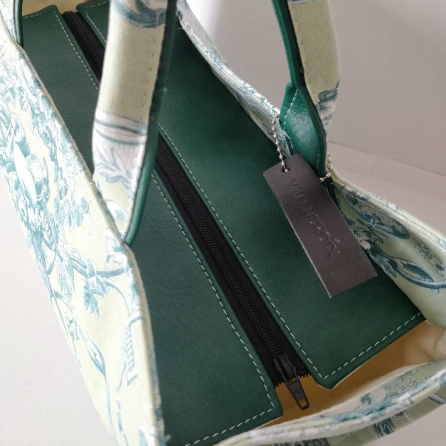 Sac cabas Ludivine vert d'eau - Valencroix