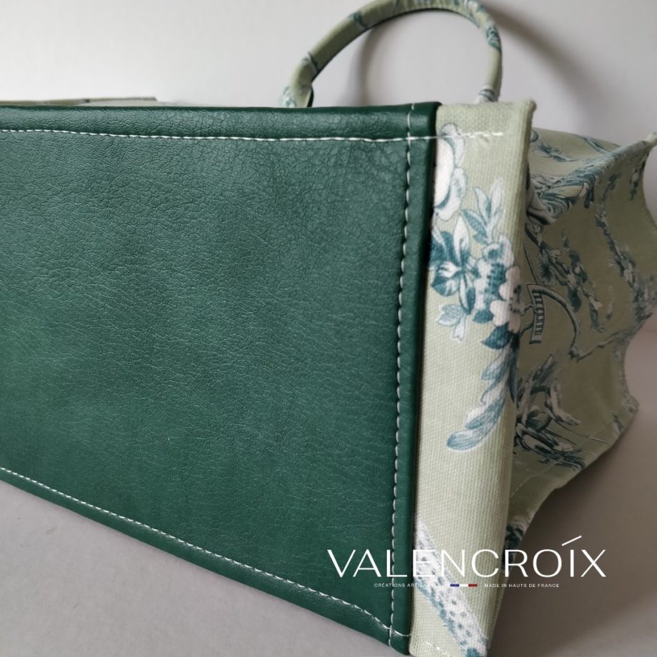 Sac cabas Ludivine vert d'eau - Valencroix