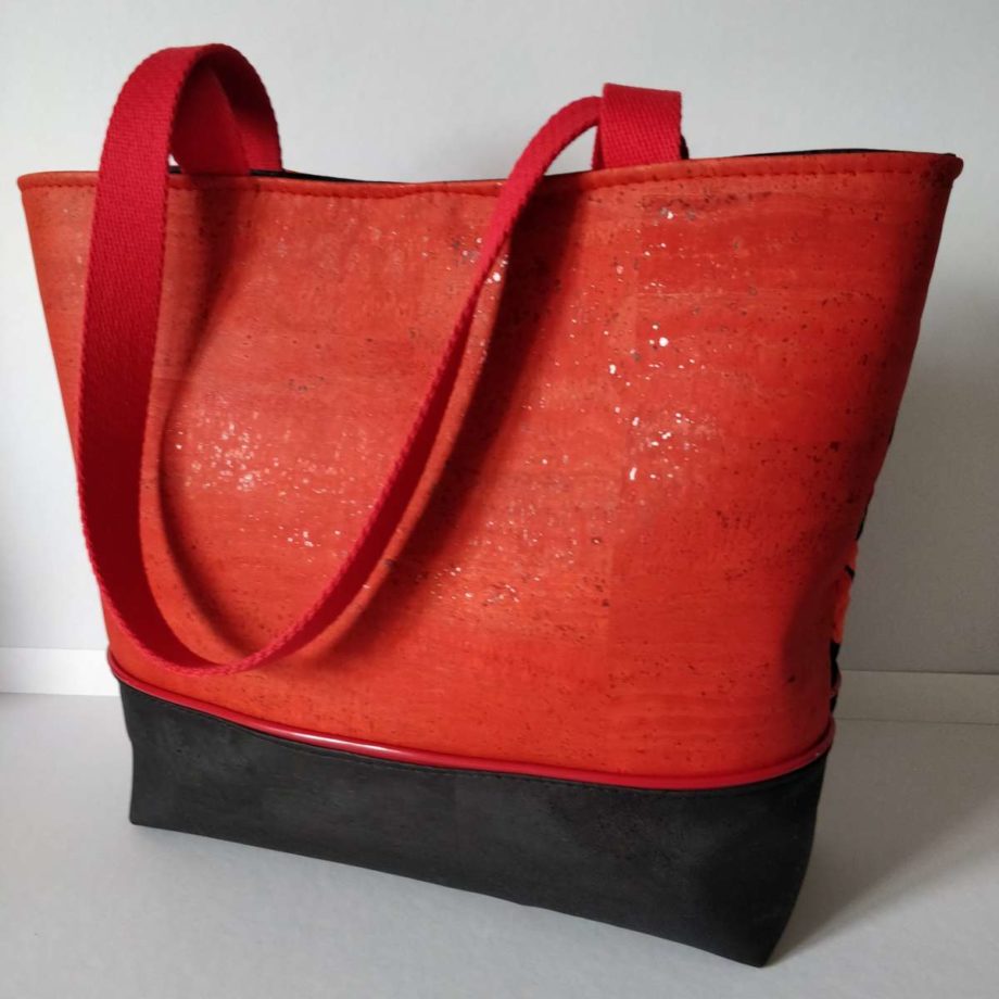 Sac cabas - velours "marguerites"