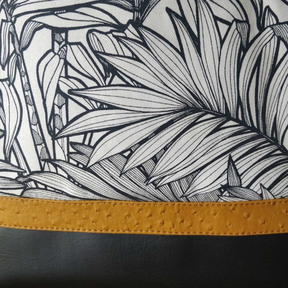 Sac cabas - imprimé feuille palmier