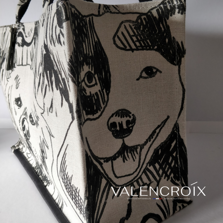 Sac cabas Pierre Frey lin designer dogs - Valencroix