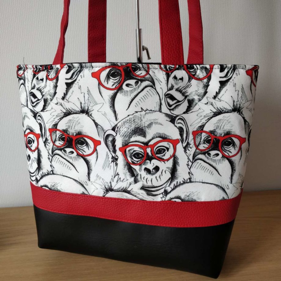 Sac cabas - imprimé singes