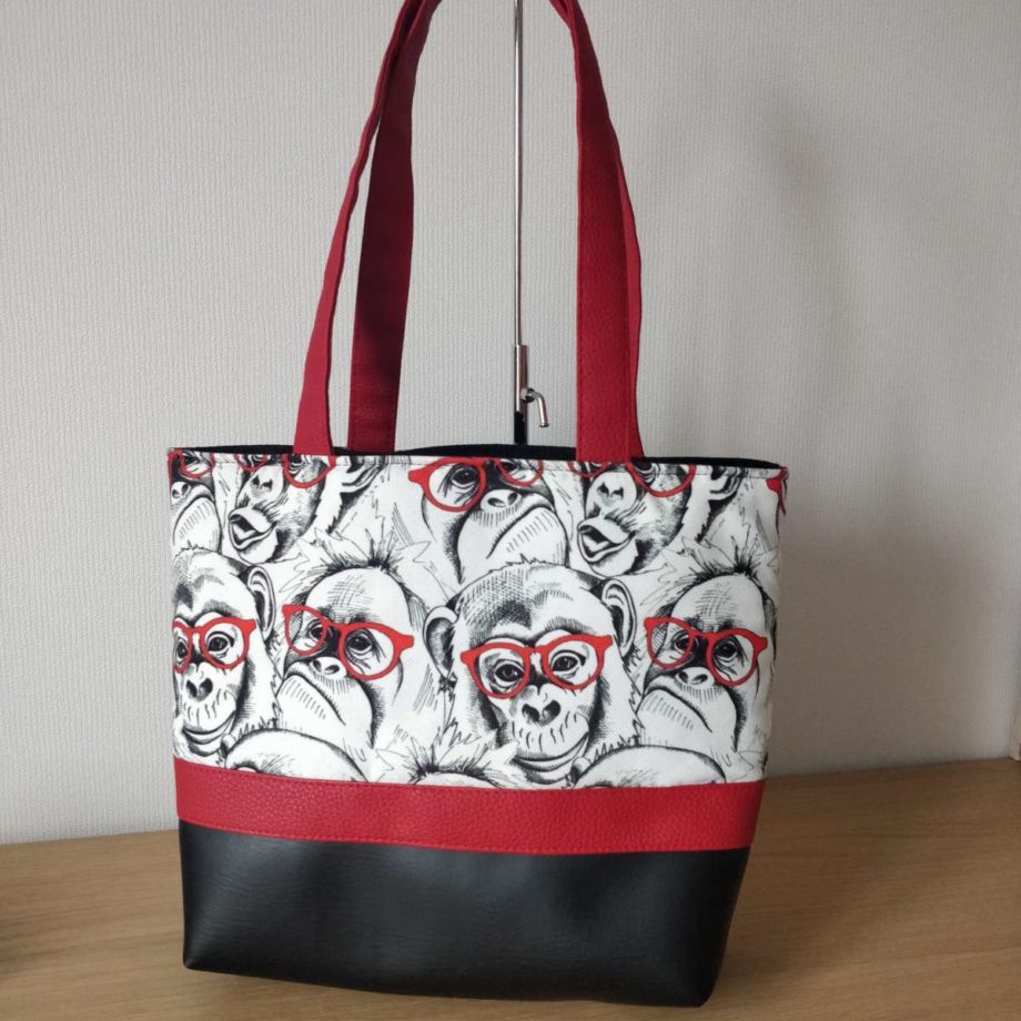 Sac cabas - imprimé singes