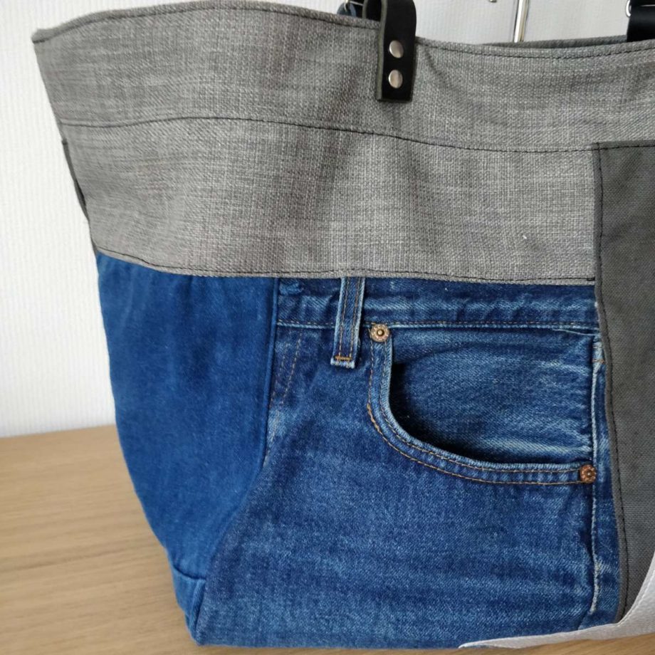 Sac cabas XXL - Jeans bleu boat LA ROCHELLE
