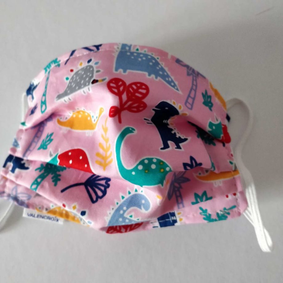 Masque barrière jeune-enfant - dinosaures