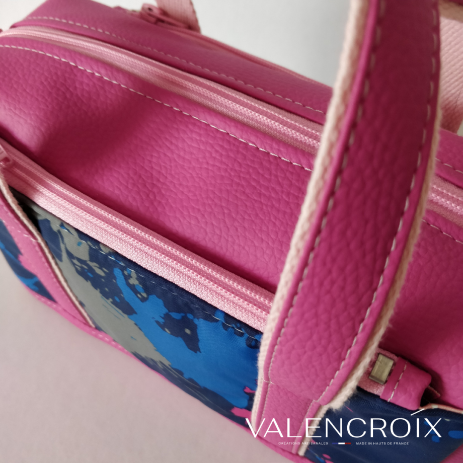Petit sac camouflage rose - trousse  Fringante