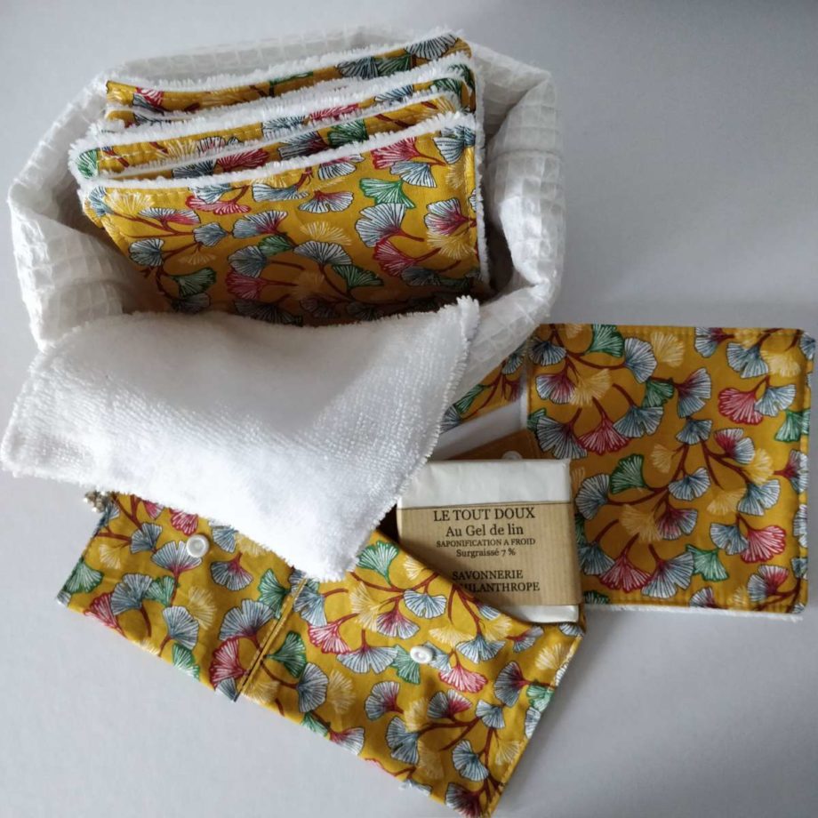 Ensemble panière lingettes savon pochettes