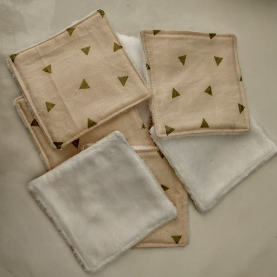 Lingettes lavables "triangles"