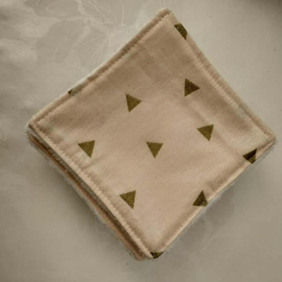 Lingettes lavables "triangles"