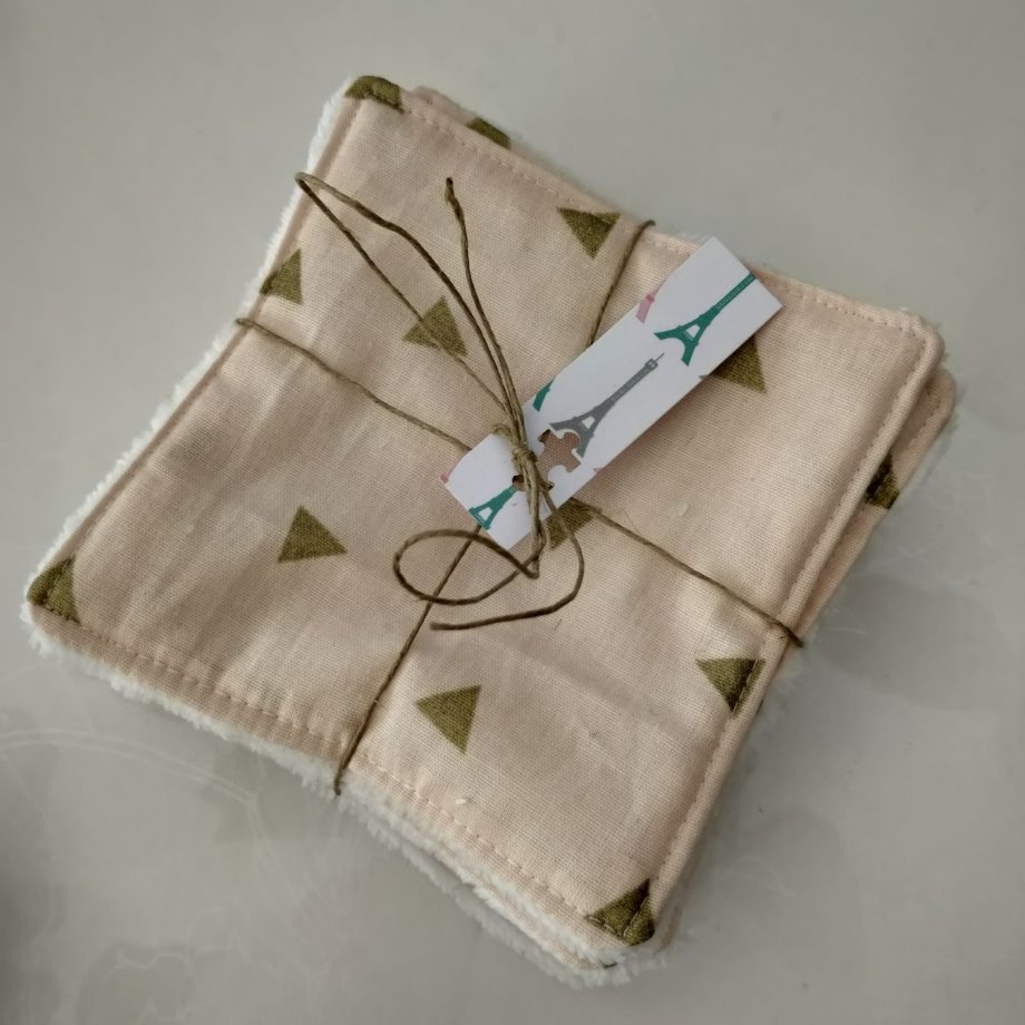 Lingettes lavables "triangles"