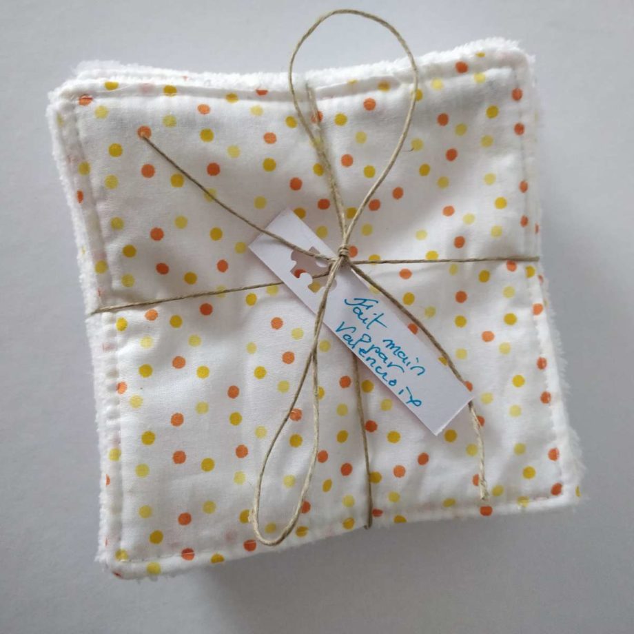 Lingettes lavables - pois