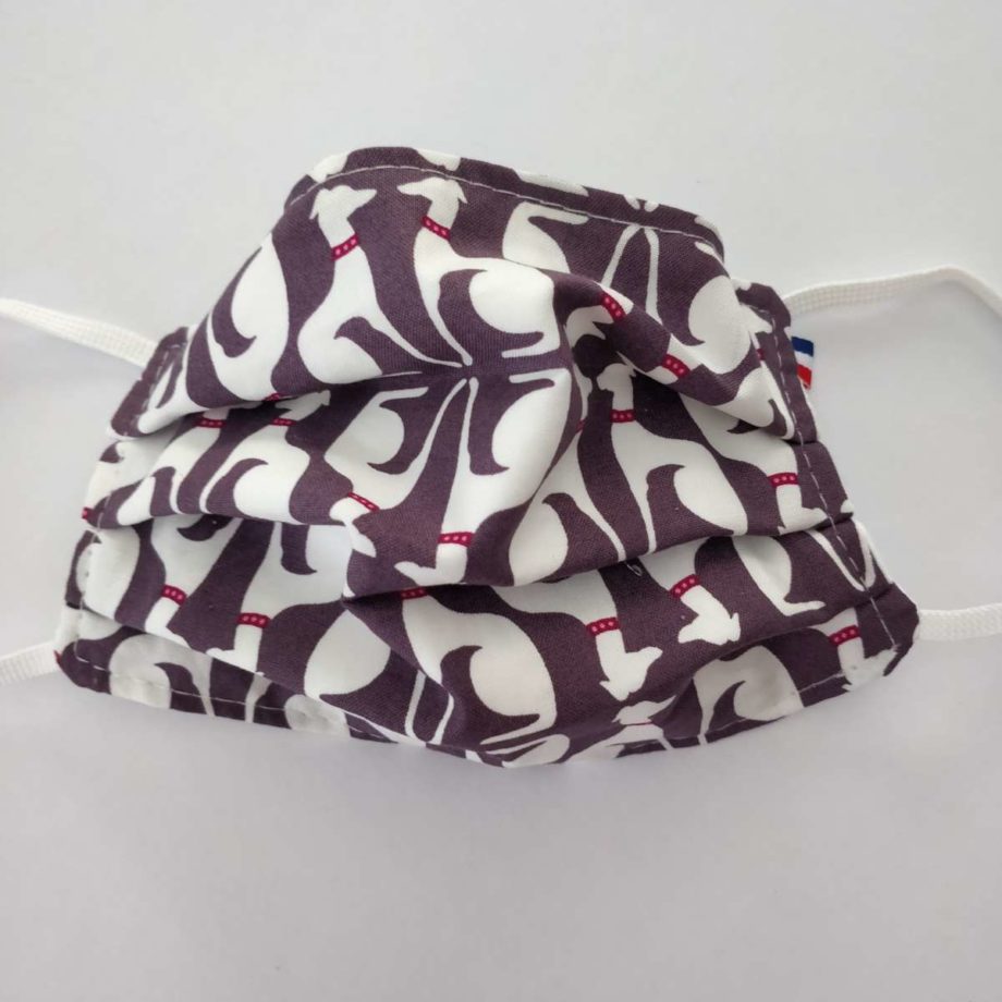 Masque barrière adulte hypoallergénique FEMME ou ADO avec pince-nez